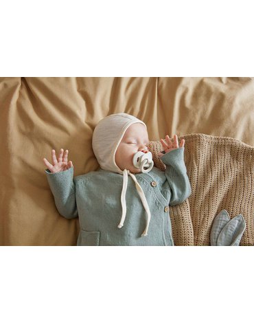 Elodie Details - Czapka Newborn Bonnet - Vanilla White 0-3 m-ce