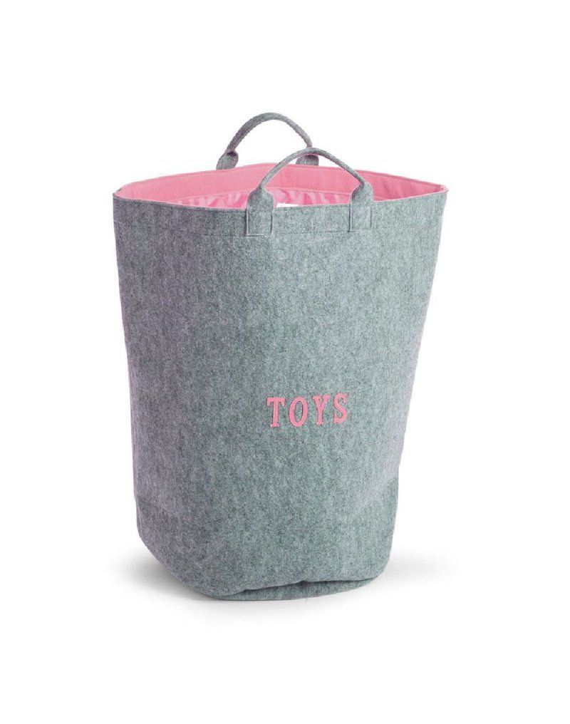 Filcowa torba na zabawki różowy z uchwytami CHILDHOME