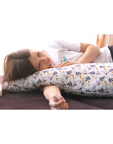 Beaba Ergonomiczna poduszka rogal dla kobiet w ciąży i karmiących Big Flopsy ™ Print Jersey Howell White