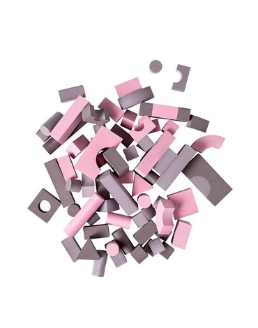 Baby Dan - Soft Blocks - piankowe klocki - różowy/fioletowy