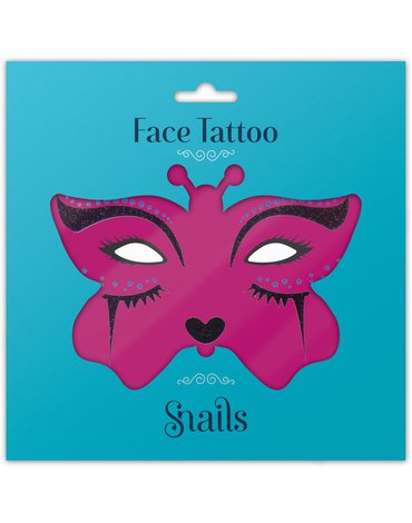 Duplikat# Snails, Naklejka na twarz dla dzieci, Face Tattoo - Midnight Cat