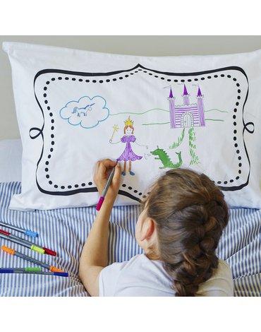 Poszewka na poduszkę do malowania, notatnik, Eat sleep doodle