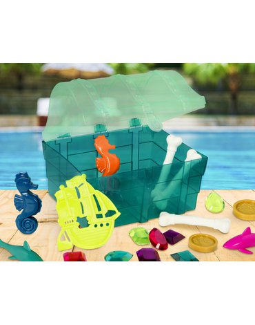 B.Toys - Treasures Ahoy! - SKARBY PIRATA - zestaw zabawek do wanny i basenu -