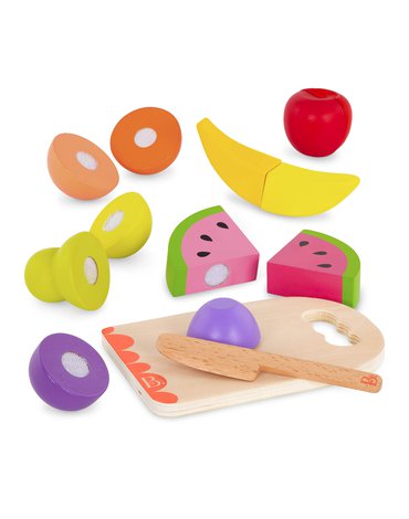 B.Toys - Chop ‘n’ Play – Wooden Toy Fruits - zestaw drewnianych OWOCÓW do krojenia -