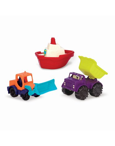B.Toys - Loaders & Floaters – zestaw 3 minipojazdów -