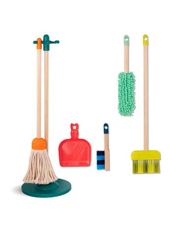 B.Toys - Clean ‘n’ Play - drewniany zestaw do sprzątania -