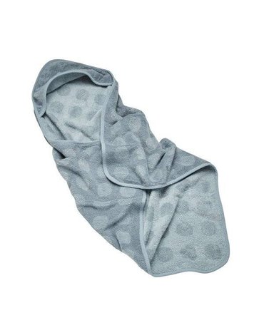 LEANDER - ręcznik z kapturem, niebieski