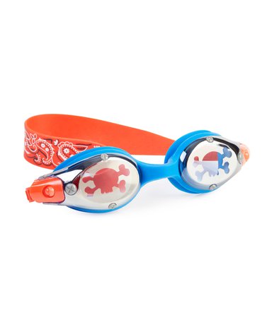 Okulary do pływania, Pirat, niebiesko-pomarańczowe, Bling2O