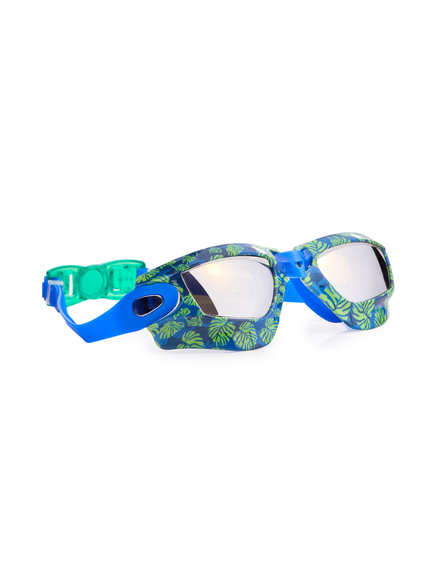 Okulary do pływania, Las deszczowy, niebiesko-zielone, Bling2O
