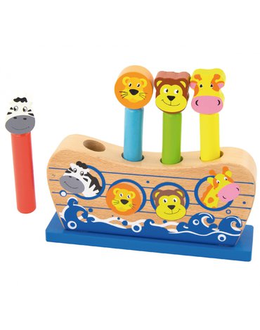 Viga Toys - VIGA Drewniane Skaczące Zwierzątka Arka Noego