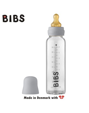 BIBS - Antykolkowa Butelka Szklana dla Niemowląt 225 ml CLOUD