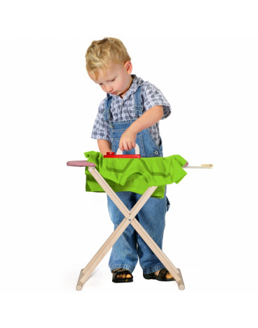 Viga Toys - Zestaw Drewniana deska do prasowania dla dzieci Viga z żelazkiem