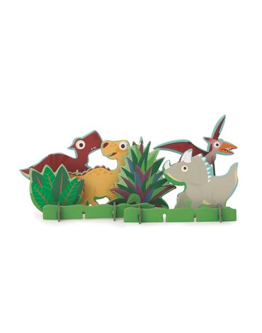 Scratch, Puzzle 2w1 -- 2D i 3D scenografia Dinozaury