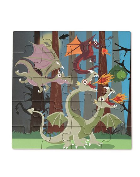 Scratch, Puzzle magnetyczne - książka podróżna Smoki 2 obrazki 40 elem.