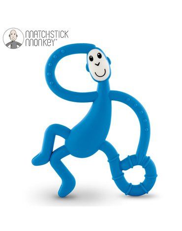 Matchstick Monkey Dancing Blue Terapeutyczny Gryzak Masujący ze Szczoteczką