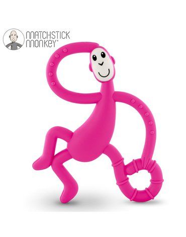 Matchstick Monkey Dancing Pink Terapeutyczny Gryzak Masujący ze Szczoteczką