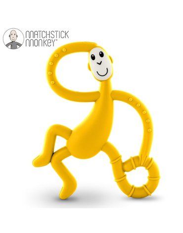 Matchstick Monkey Dancing Yellow Terapeutyczny Gryzak Masujący ze Szczoteczką