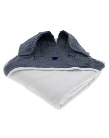 Hi Little One - Ręcznik z kapturem 100 x 100 SLEEPY BUNNY hooded bath towel Iron