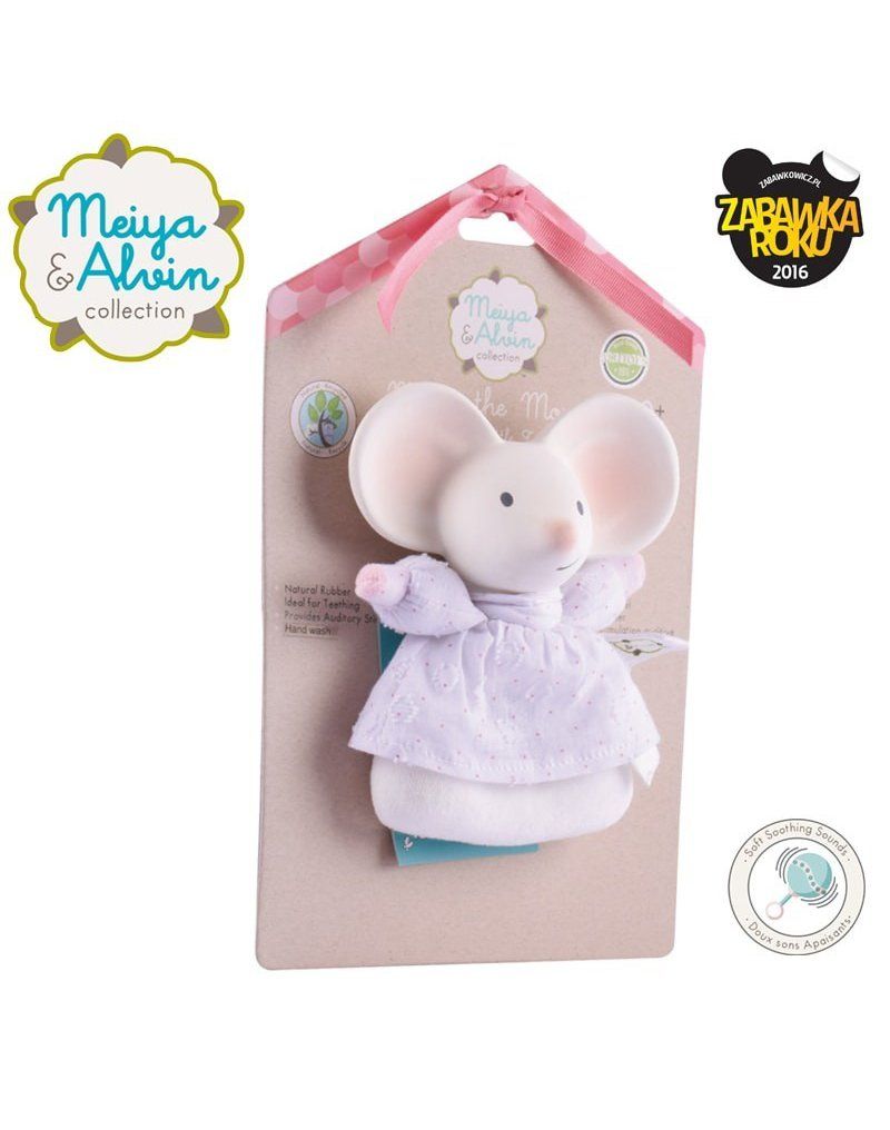 Meiya & Alvin - Meiya Mouse Soft Rattle with Organic Teether Head Meiya and Alvin