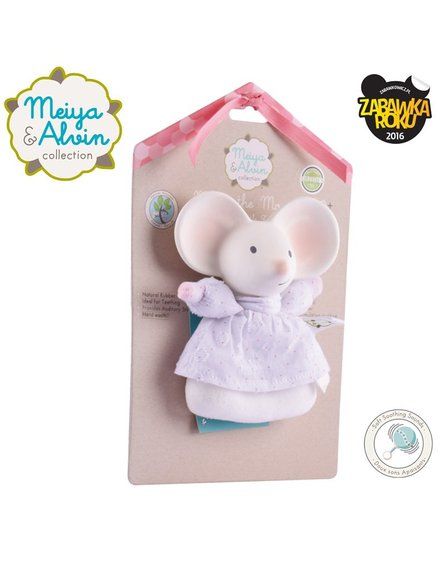Meiya and Alvin - Meiya & Alvin - Meiya Mouse Soft Rattle with Organic Teether Head