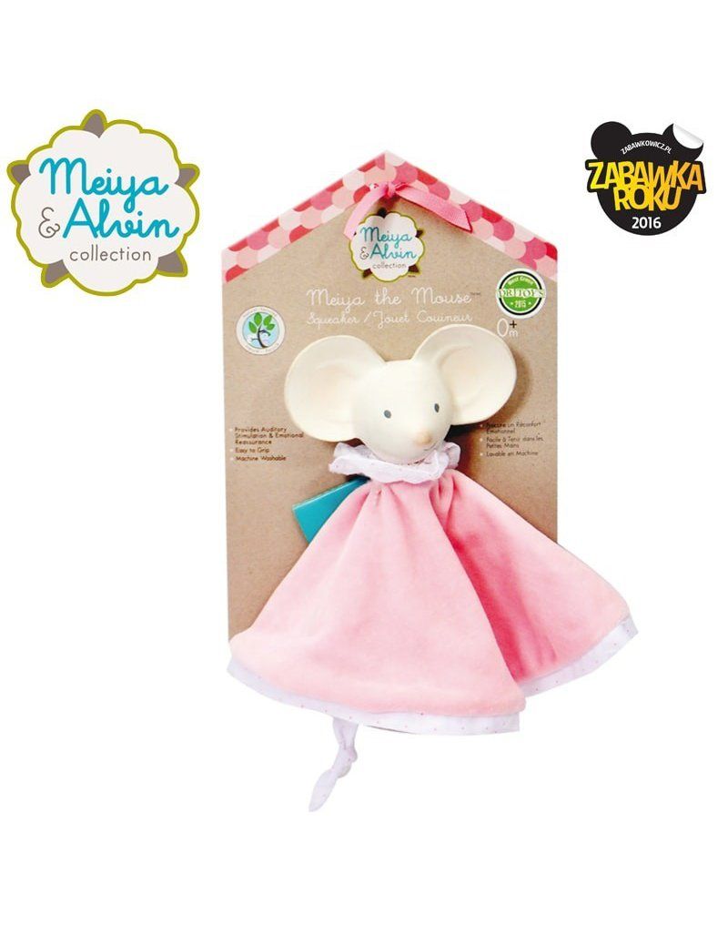 Meiya & Alvin - Meiya Mouse Snuggly Comforter with Organic Teether Head Meiya and Alvin