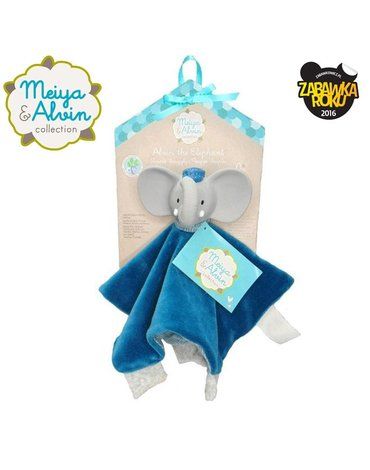 Meiya and Alvin - Meiya & Alvin - Alvin Elephant Snuggly Comforter with Organic Teether Head