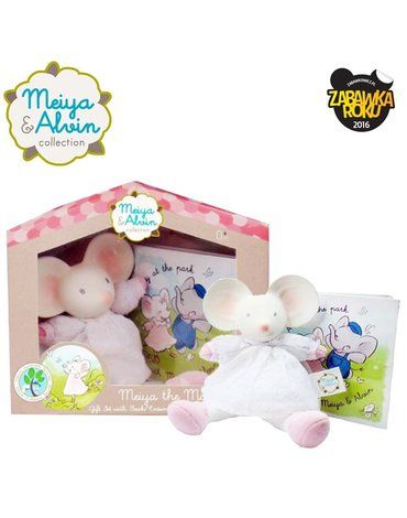 Meiya & Alvin - Meiya Mouse Mini Deluxe Teether Gift Set with Book Meiya and Alvin