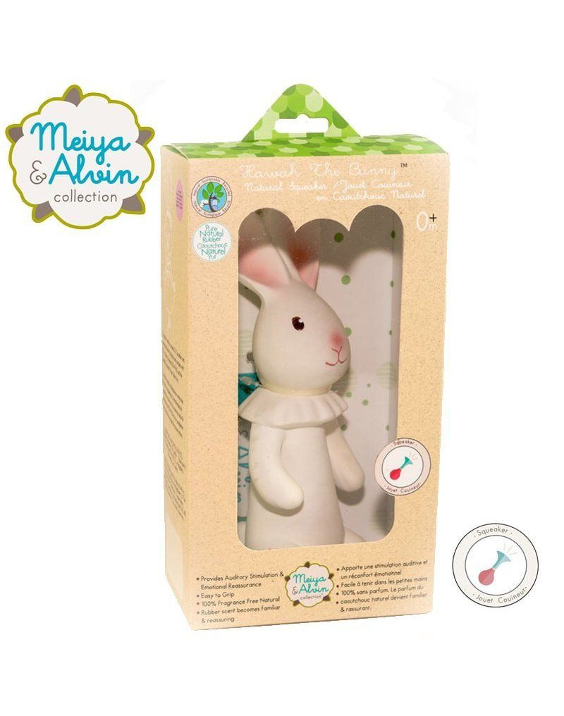 Meiya & Alvin - Havah Bunny Organic Rubber Squeaker Meiya and Alvin