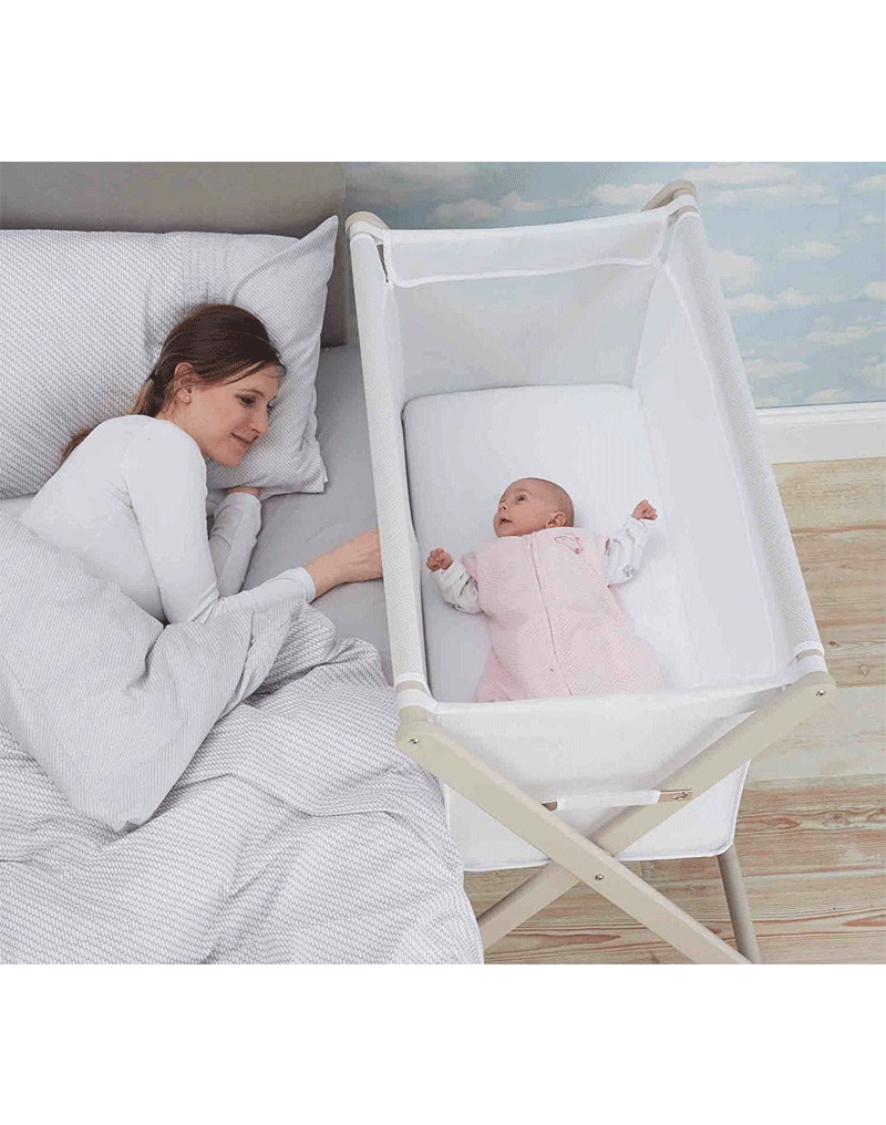 Little Chick London Crib White Oddychające łóżeczko dostawne