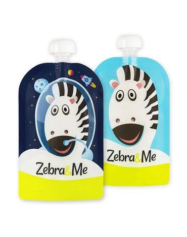 Zebra & Me ASTRO - 2 PACK Saszetki do karmienia wielorazowe