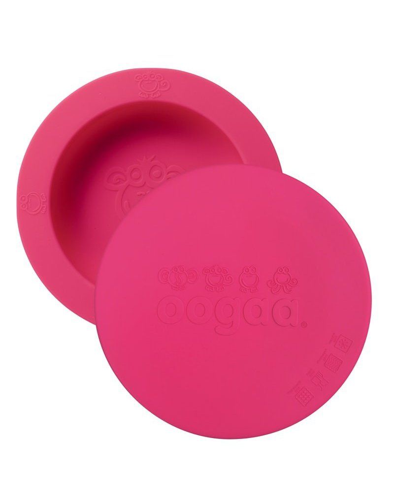 oogaa Pink Bowl & Lid silikonowa miseczka z pokrywką