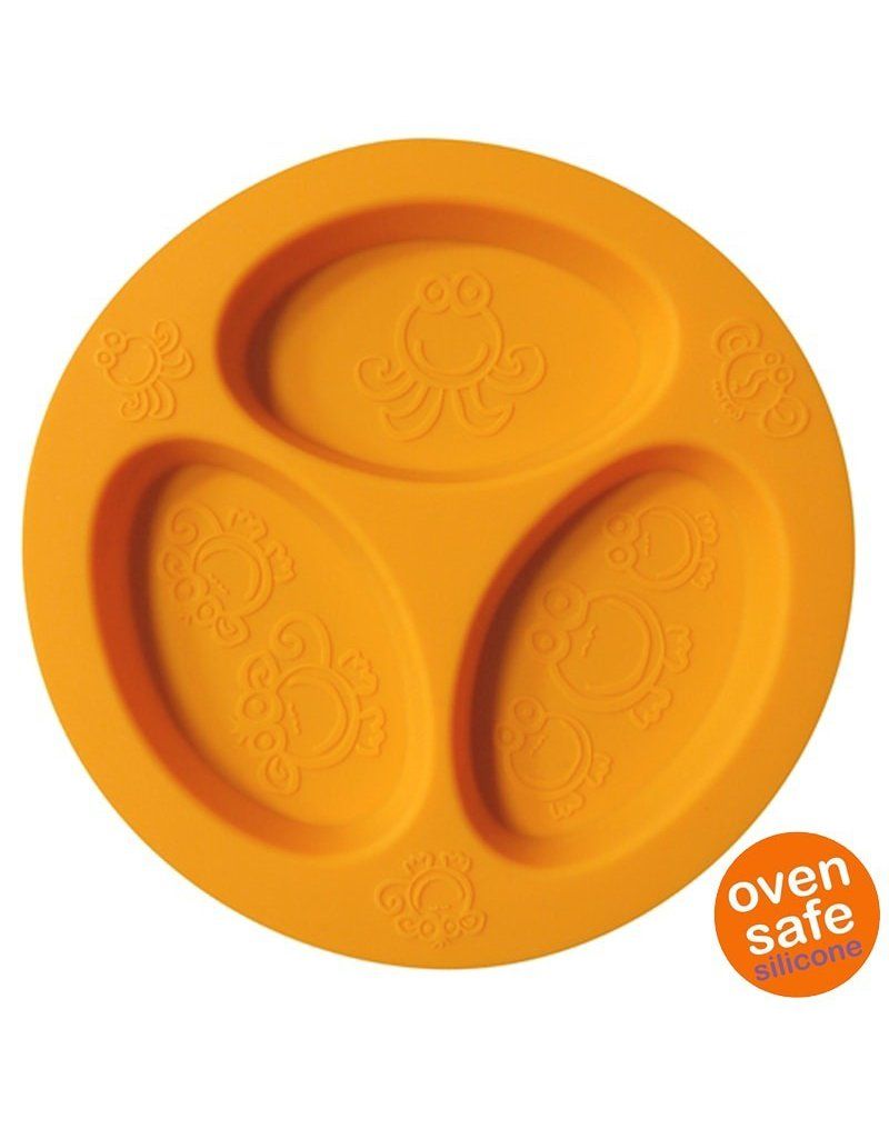 oogaa Orange Divided Plate silikonowy talerzyk trójdzielny