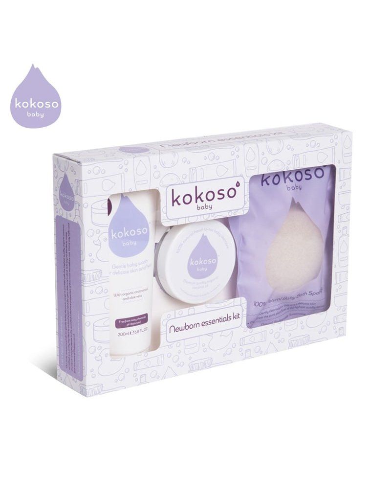 Kokoso Baby Newborn Essentials Kit zestaw prezentowy Kąpiel Noworodka KOKOSO Baby