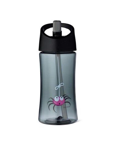 Carl Oscar Transparentny bidon ze słomką 350 ml Grey - Spider