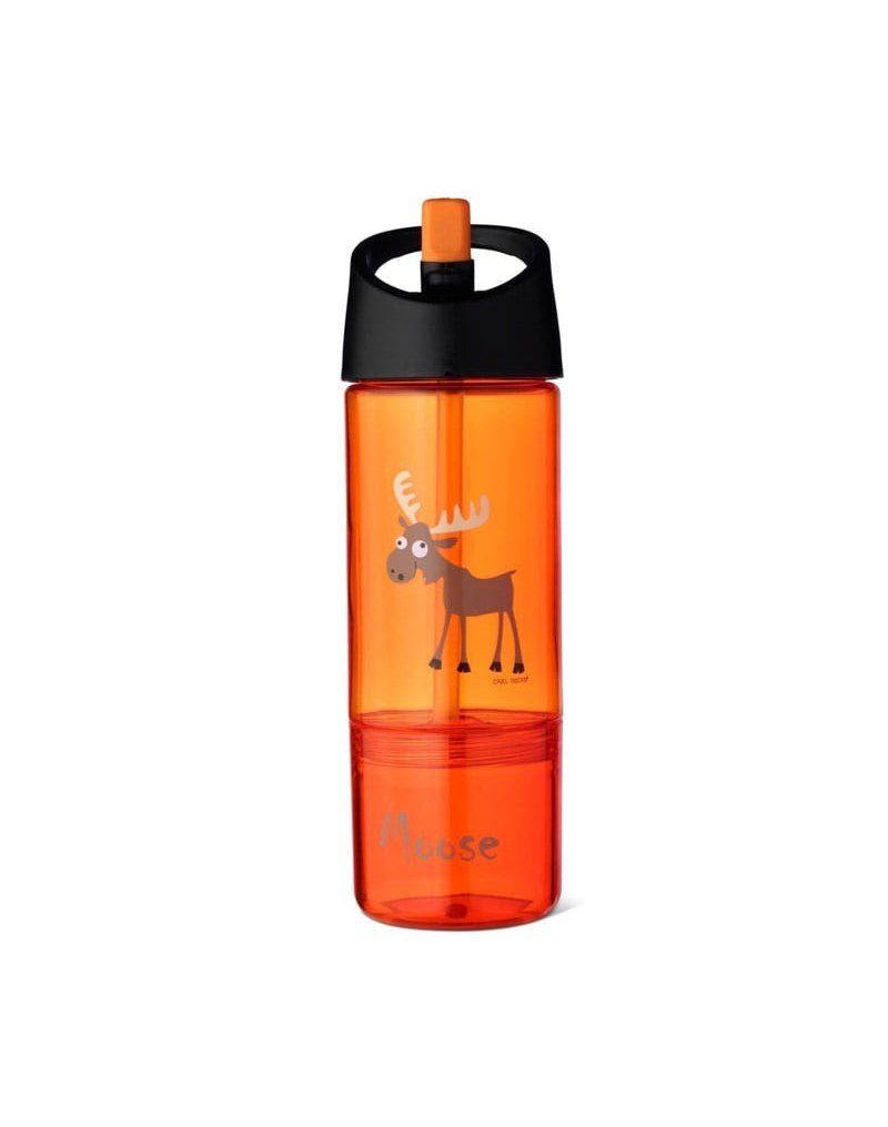 Carl Oscar Kids Bottle 2in1 Bidon z pojemnikiem na przekąski 2w1 Orange - Moose CARL OSCAR
