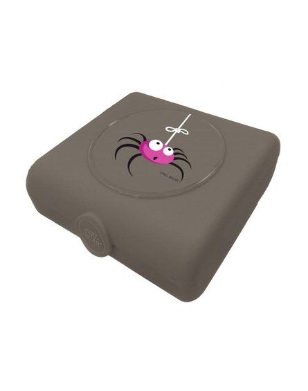 Carl Oscar Kids Sandwich Box Pojemnik na przekąski i kanapki Grey - Spider