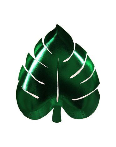 Meri Meri - Talerzyki Liść palmowy zielony