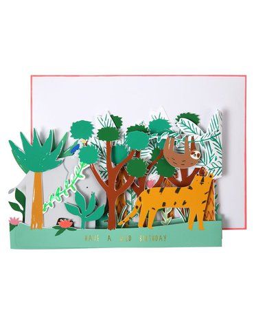 Meri Meri - Mega kartka okolicznościowa 3D Dżungla