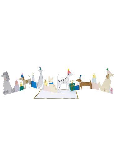 Meri Meri - Kartka okolicznościowa 3D Psia impreza
