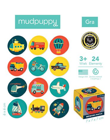 Mudpuppy Gra Mini Memory Środki transportu