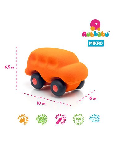 Rubbabu Zestaw 8 sensorycznych mikro - pojazdów