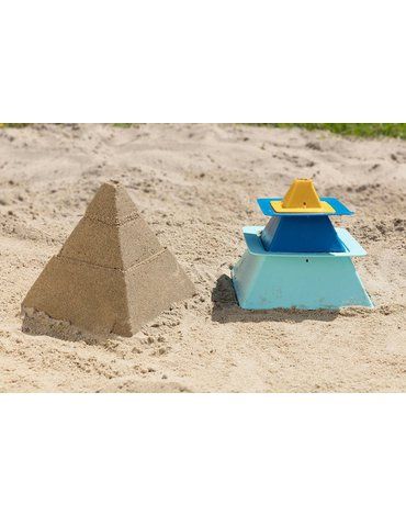 QUUT Zestaw 3 foremek do piasku Piramida Pira Vintage Blue + Deep Blue + Mellow Yellow Quut
