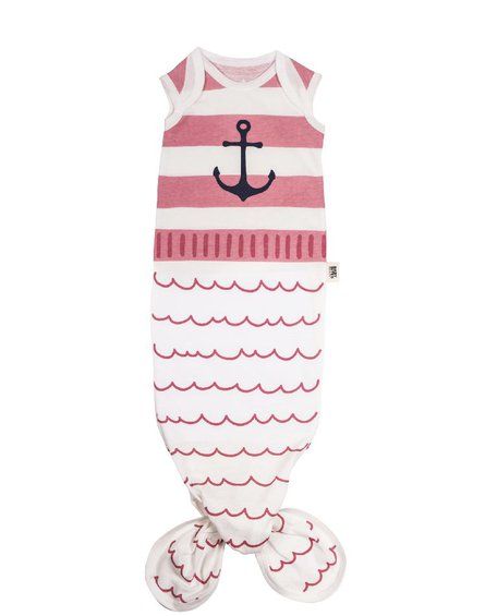 Baby Bites Śpioszki Baby Gown Sailor (0-3 miesięcy) Pink