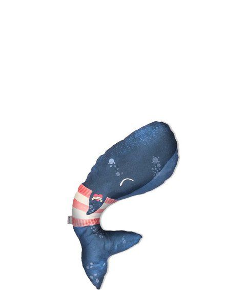 Baby Bites Poduszka do karmienia Whale 55 x 35 cm Navy Blue