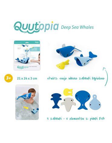 QUUT Zestaw puzzli piankowych 3D Quutopia Wieloryby