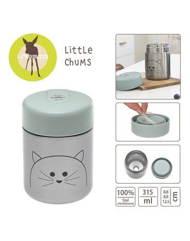 Lassig Pojemnik-termos na posiłki Little Chums Kot