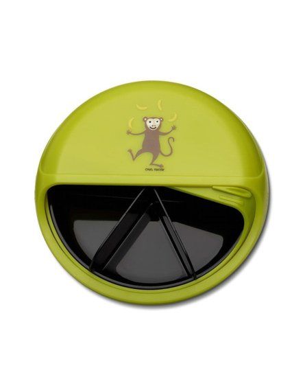 Carl Oscar Rotable SnackDISC™ 5 komorowy obrotowy pojemnik na przekąski Lime - Monkey