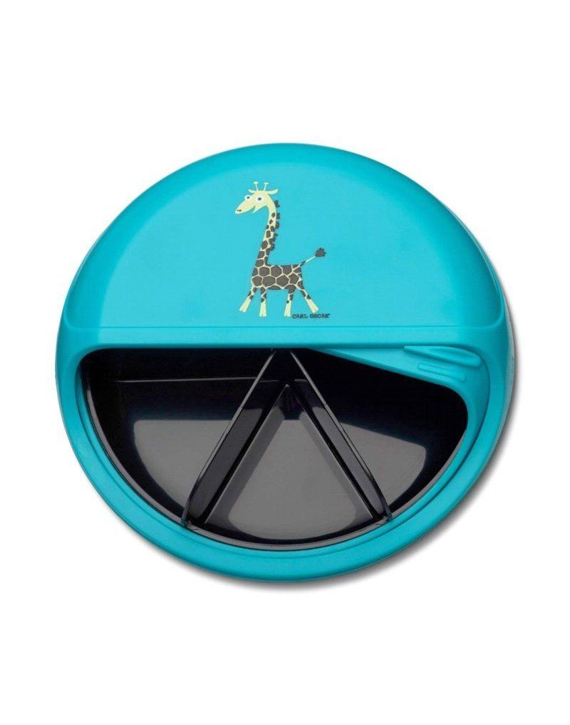 Carl Oscar Rotable SnackDISC™ 5 komorowy obrotowy pojemnik na przekąski Turquoise - Giraffe CARL OSCAR