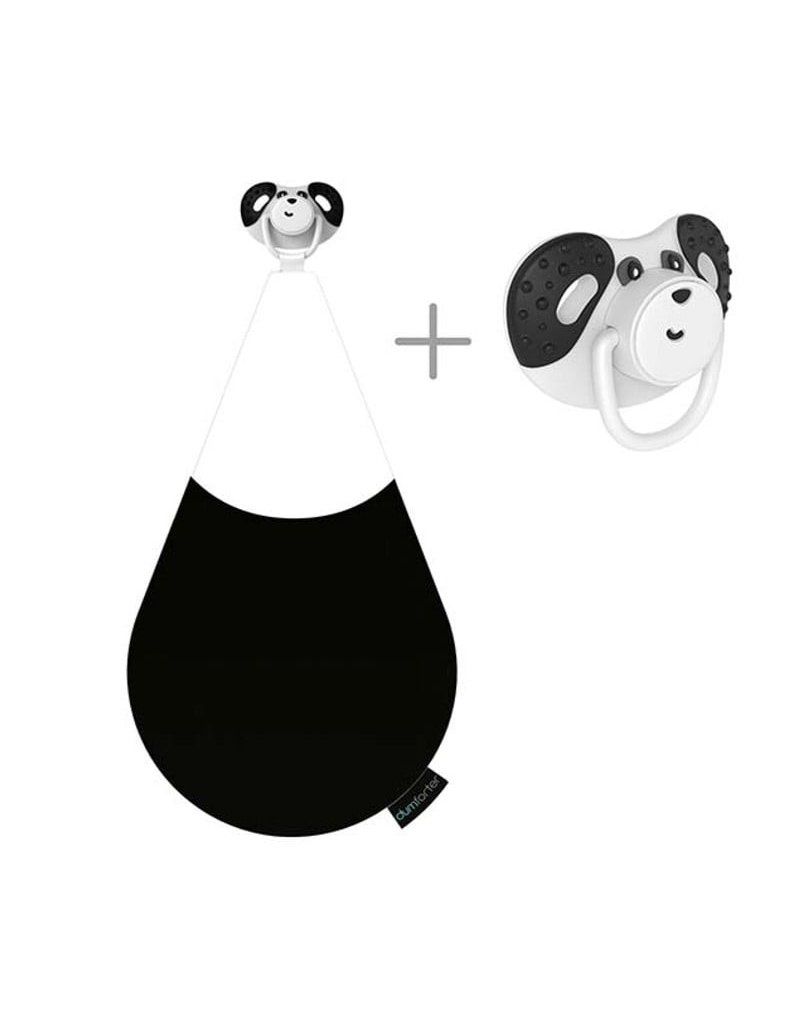 Dumforter 3in1 smoczek z gryzakiem + kocyk przytulanka Panda Pepper