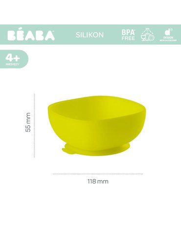Beaba Silikonowa miseczka z przyssawką yellow